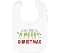 Fabulous Bavoir Coton Bio Have Yourself a Merry Little Christmas Blanc G