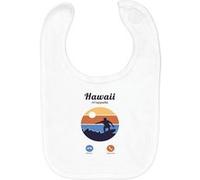 Fabulous Bavoir Coton Bio Hawaii M'Appelle Surf et Soleil Blanc G