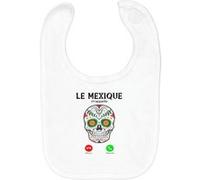 Fabulous Bavoir Coton Bio Le Mexique M'Appelle Calavera Blanc G