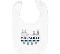Fabulous Bavoir Coton Bio Marseille Minimalist Blanc G
