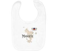 Fabulous Bavoir Coton Bio Mayotte carte ancienne Blanc G