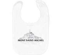 Fabulous Bavoir Coton Bio Mont Saint Michel Minimalist Blanc G
