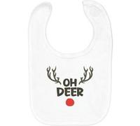 Fabulous Bavoir Coton Bio Oh Deer Renne Blanc G