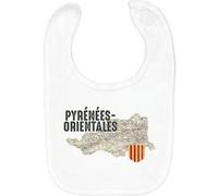 Fabulous Bavoir Coton Bio Pyrénées Orientales carte ancienne Blanc G