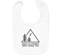 Fabulous Bavoir Coton Bio Que la forêt soit avec toi Blanc
