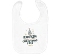 Fabulous Bavoir Coton Bio Rockin Around the Christmas Tree Blanc G
