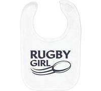 Fabulous Bavoir Coton Bio Rugby Girl Blanc G