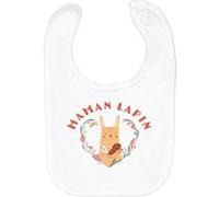 Fabulous Bavoir Coton Bio Véronique Maman Lapin Blanc G