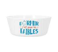 Fabulous Bijoux Bol Repas Bébé et Enfant Plastique - Dormir C'est Pour Les Faibles Humour Bébé - Vaisselle Incassable pour Purée, Soupe, Céréales ou Goûter Compatible Micro-ondes Imprimé en France