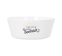 Fabulous Bijoux Bol Repas Bébé et Enfant Plastique - Je me Lève de Bonheur Humour Blague - Vaisselle Incassable pour Purée, Soupe, Céréales ou Goûter Compatible Micro-ondes Imprimé en France
