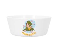 Fabulous Bijoux Bol Repas Bébé et Enfant Plastique - Odile la Maman Crocodile Dessin Illustration - Vaisselle Incassable pour Purée, Soupe, Céréales ou Goûter Compatible Micro-ondes Imprimé en France