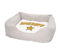 Fabulous Bijoux Panier pour Chien et Chat Rembourré - Sheriff Etoile Police Far West BD - Lit Confortable avec Coussin Déhoussable et Lavable Couchage Moelleux Imprimé en France Base Antidérapante