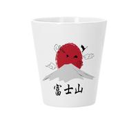 Fabulous Bijoux Pot de Fleur Céramique avec Trou de Drainage - Mont Fuji Japon Asie Culture Art - Petit Pot pour Cactus et Plante Grasse Hauteur 10cm Décoration Jardin Intérieur Imprimée en France