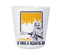 Fabulous Bijoux Tasse Plastique Incassable Enfant et Adulte - Future Firefighter Job Heroes - Mug Polymère Résistante aux Chocs - Idéal Maison, École, Camping et Pique-Nique - Imprimé en France