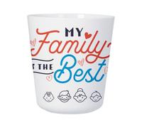 Fabulous Bijoux Tasse Plastique Incassable Enfant et Adulte - My Family is the Best Dad Mom Child - Mug Polymère Résistante aux Chocs - Idéal Maison, École, Camping et Pique-Nique - Imprimé en France