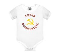 Fabulous Body Bébé Manche Courte Blanc Futur Communiste Politique Humour