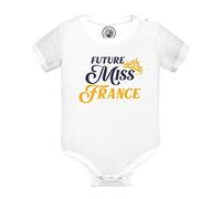 Fabulous Body Bébé Manche Courte Blanc Future Miss France Enfant Beauté