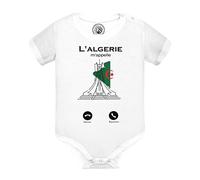 Fabulous Body Bébé Manche Courte Blanc L'Algérie M'Appelle Culture Patrimoine Tourisme
