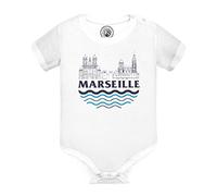 Fabulous Body Bébé Manche Courte Blanc Marseille Minimalist France Ville Pastis OM
