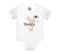 Fabulous Body Bébé Manche Courte Blanc Mayotte 976 Département Outre Mer Carte Ancienne Rare