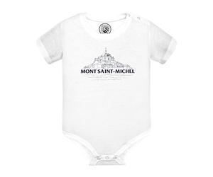 Fabulous Body Bébé Manche Courte Blanc Mont Saint Michel Minimalist Normandie Village Tourisme