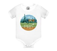 Fabulous Body Bébé Manche Courte Blanc Paris Paysage Ville France Tour Eiffel