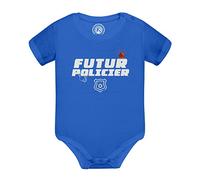 Fabulous Body Bébé Manche Courte Bleu Futur Policier Métier Avenir Loi Sécurité