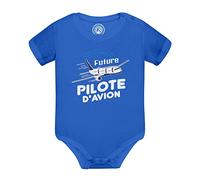 Fabulous Body Bébé Manche Courte Bleu Future Pilote d'Avion Métier de Rêve Ciel