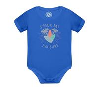 Fabulous Body Bébé Manche Courte Bleu J'Peux Pas J'ai Surf Mer Sport Planche Vague