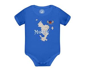 Fabulous Body Bébé Manche Courte Bleu Mayotte 976 Département Outre Mer Carte Ancienne Rare