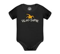 Fabulous Body Bébé Manche Courte Noir Filou-Sophe Philosophe Humour Jeu de Mot