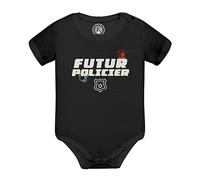 Fabulous Body Bébé Manche Courte Noir Futur Policier Métier Avenir Loi Sécurité
