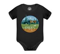 Fabulous Body Bébé Manche Courte Noir Paris Paysage Ville France Tour Eiffel