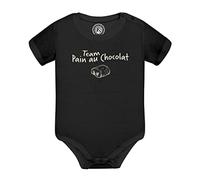 Fabulous Body Bébé Manche Courte Noir Team Pain au Chocolat Humour Blague Paris