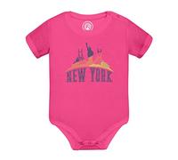 Fabulous Body Bébé Manche Courte Rose New York Skyline Voyage Etats Unis Vacances