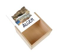 Fabulous Boite Coffret en Bois - Alger Collage Voyage Tourisme Carte Postale (11 x 11 x 3,5 cm)