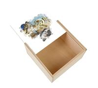 Fabulous Boite Coffret en Bois - Dali Signature Peintre Surrealisme Peintre Artiste Unique Bizarre (11 x 11 x 3,5 cm)