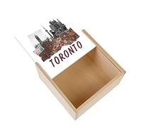 Fabulous Boite Coffret en Bois - Toronto Vintage Collage Voyage Canada Carte Postale (11 x 11 x 3,5 cm)
