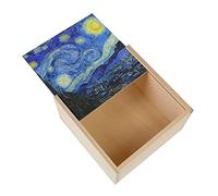 Fabulous Boite Coffret en Bois - Vincent van Gogh Nuit Etoilée Peinture Art (11 x 11 x 3,5 cm)
