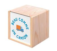 Fabulous Boite en Bois Coffret - Beau Comme un Camion Enfant Mignon (10 x 10 x 10 cm)