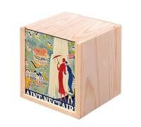 Fabulous Boite en Bois Coffret - Casino Saint Nectaire Affiche Poster Vintage Voyage Art Deco 30's (10 x 10 x 10 cm)