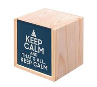 Fabulous Boite en Bois Coffret - Keep Calm Meditation Parodie Angleterre Bien être (10 x 10 x 10 cm)