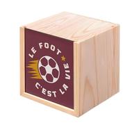 Fabulous Boite en Bois Coffret - Le Foot c'est la Vie Sport Football Ballon Equipe (10 x 10 x 10 cm)
