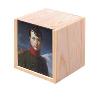 Fabulous Boite en Bois Coffret - Napoleon Bonaparte Empereur Francais Portrait Peinture (10 x 10 x 10 cm)