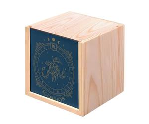 Fabulous Boite en Bois Coffret - Scorpion Cartomancie Signe Astrologie Zodiaque Astres Constellation Tarot (10 x 10 x 10 cm)