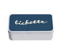 Fabulous Boite en Métal Bleu - Bichette Humour Animaux Expression - 11 x 18,5 x 5,5 cm - Boite de rangement, clé, outils, boite à Lunch, Sucre, Biscuit