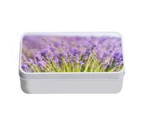 Fabulous Boite en Métal Gros Plan Lavande Beauté Végétale Nature Fleurs - 11 x 18,5 x 5,5 cm - Boite de rangement, clé, outils, boite à Lunch, Sucre, Biscuit