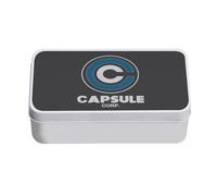 Fabulous Boite en Métal Noir - Capsule Corp. Geek Jeux Video Serie Film - 11 x 18,5 x 5,5 cm - Boite de rangement, clé, outils, boite à Lunch, Sucre, Biscuit