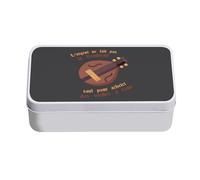 Fabulous Boite en Métal Noir - Vielle à roue - L'argent ne Fait Pas le Bonheur Moyen Âge - 11 x 18,5 x 5,5 cm - Boite de rangement, clé, outils, boite à Lunch, Sucre, Biscuit