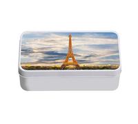 Fabulous Boite en Métal Paris Tour Eiffel Ville Monument France Couche de Soleil - 11 x 18,5 x 5,5 cm - Boite de rangement, clé, outils, boite à Lunch, Sucre, Biscuit